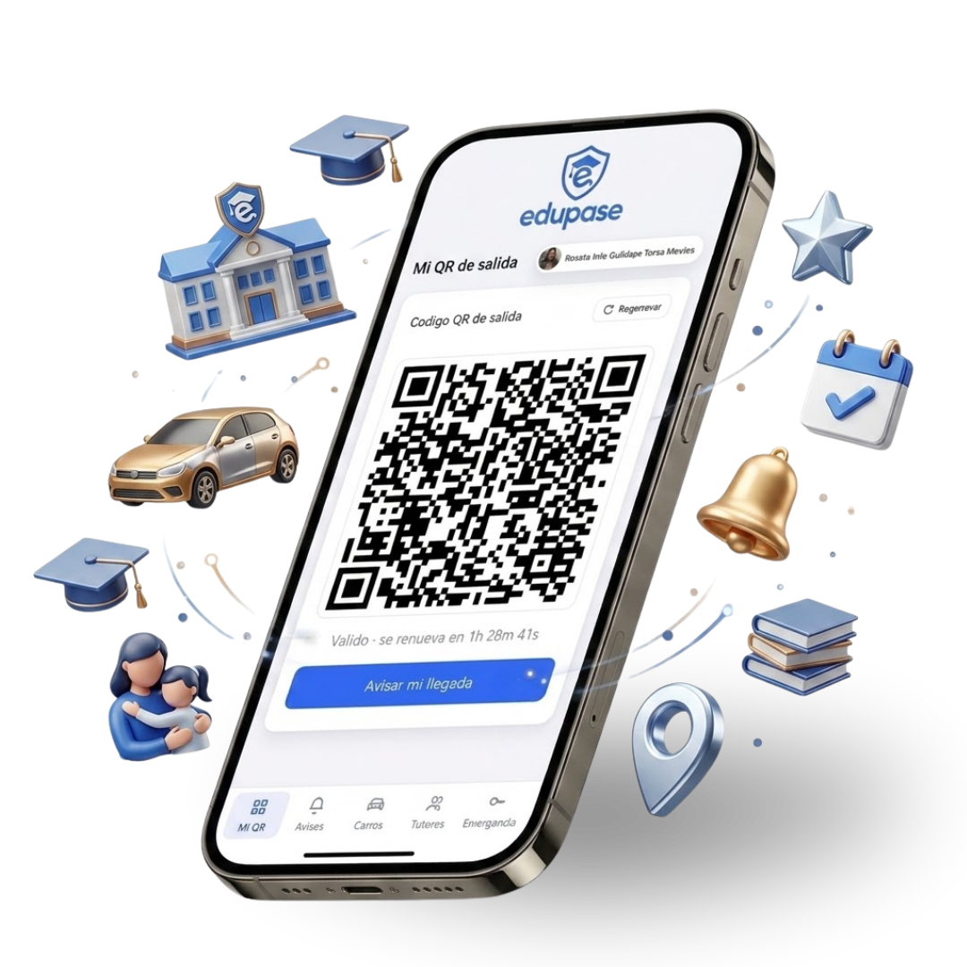 Tutor mostrando su código QR en Edupase